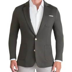 State and Liberty Athletic Fit Knit Blazer - Charcoal