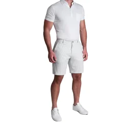 State and Liberty Athletic Fit Shorts - Grey Seersucker