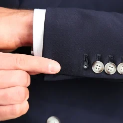 State and Liberty Athletic Fit Stretch Blazer - Navy Double Breasted