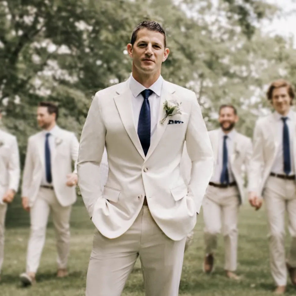 State and Liberty Athletic Fit Stretch Blazer - Lightweight Heathered Bamboo