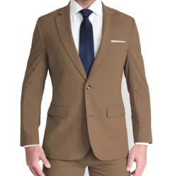 State and Liberty Athletic Fit Stretch Blazer - Heathered Cappuccino