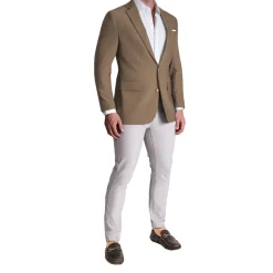 State and Liberty Athletic Fit Stretch Blazer - Heathered Cappuccino