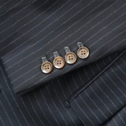 State and Liberty Athletic Fit Stretch Blazer - Knit Blue Chalk Stripe