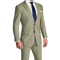 State and Liberty Athletic Fit Stretch Blazer - Heathered Olive