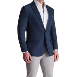 State and Liberty Athletic Fit Stretch Blazer - Heathered Navy