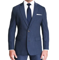 State and Liberty Athletic Fit Stretch Blazer - Heathered Navy