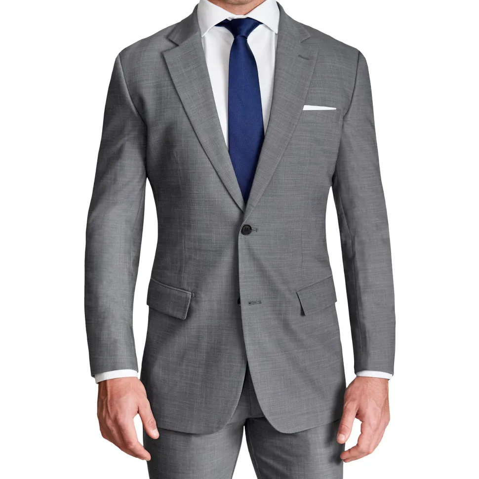 State and Liberty Athletic Fit Stretch Blazer - Heathered Grey