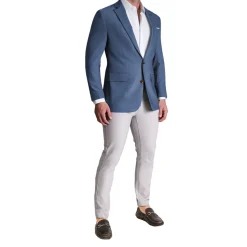 State and Liberty Athletic Fit Stretch Blazer - Heathered Blue