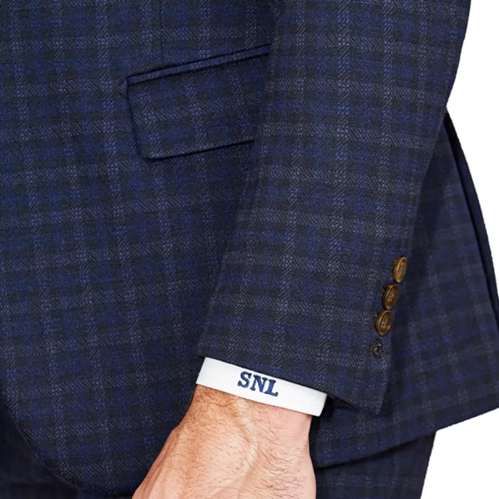 State and Liberty Athletic Fit Stretch Blazer - Blue Plaid