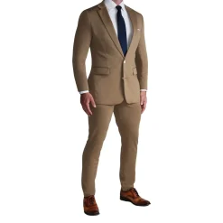 State and Liberty Athletic Fit Stretch Blazer - Solid Dark Tan