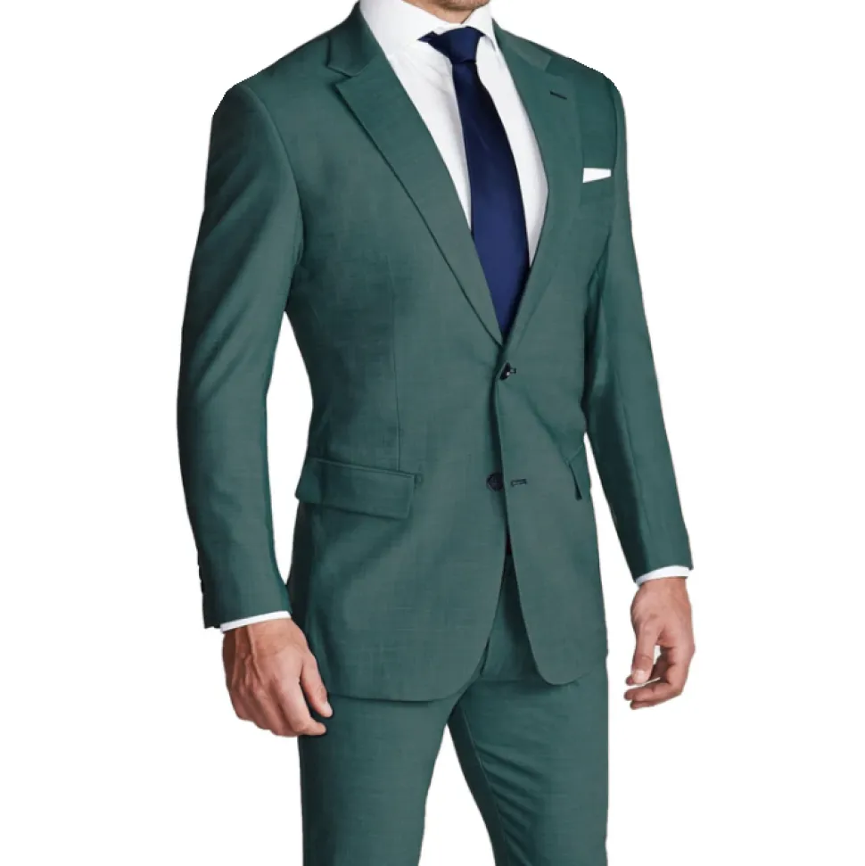 State and Liberty Athletic Fit Stretch Blazer - Heathered Sea Green