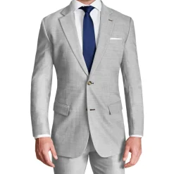 State and Liberty Athletic Fit Stretch Blazer - Lightweight Heathered Light Grey