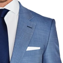 State and Liberty Athletic Fit Stretch Blazer - Heathered Light Blue