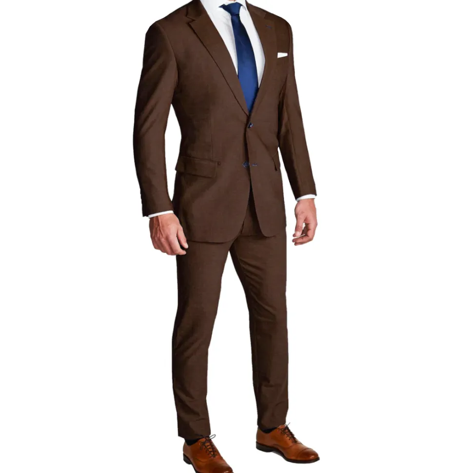 State and Liberty Athletic Fit Stretch Blazer - Lightweight Heathered Chocolate