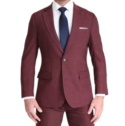 State and Liberty Athletic Fit Stretch Blazer - Heathered Maroon