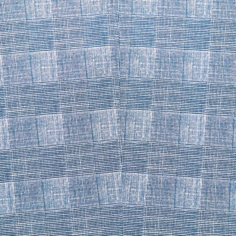 State and Liberty Athletic Fit Stretch Suit - Knit Light Blue, Navy and White Plaid