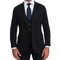 State and Liberty Athletic Fit Stretch Suit Vest - Navy