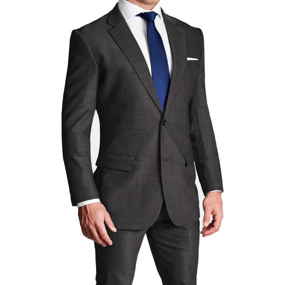 State and Liberty Athletic Fit Stretch Suit - Heathered Charcoal