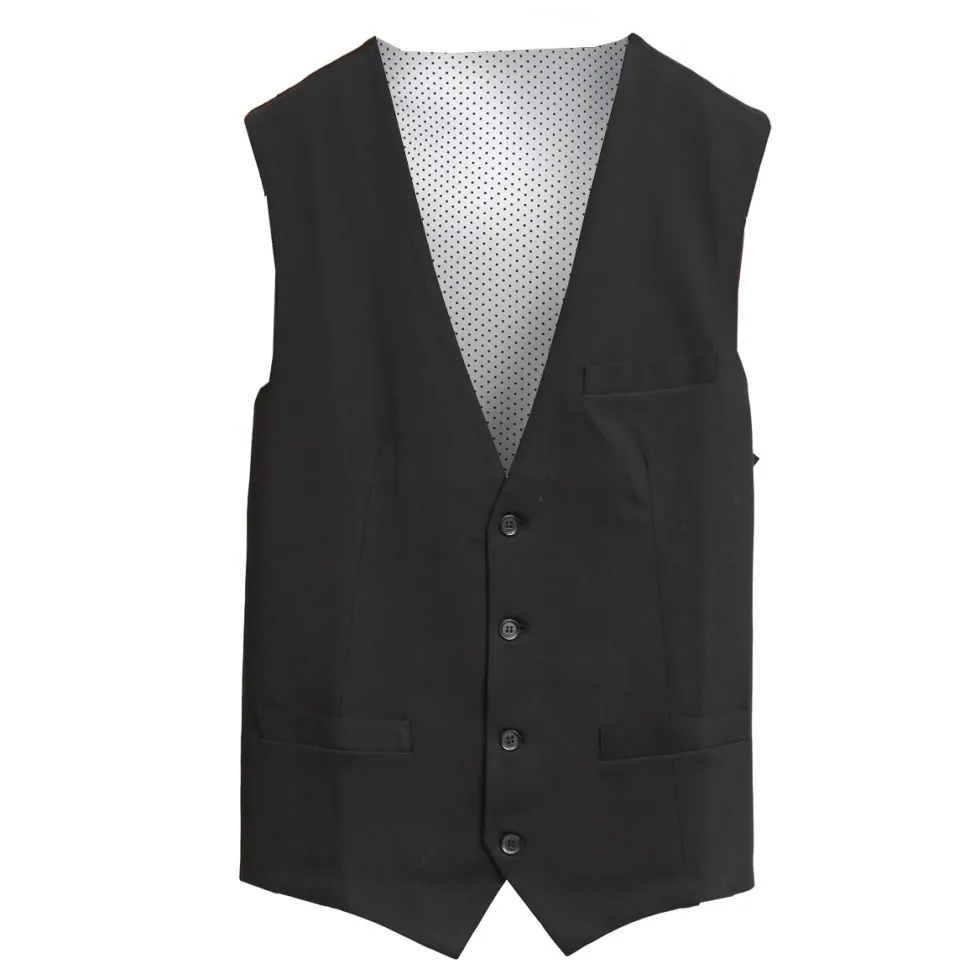 State and Liberty Athletic Fit Stretch Suit Vest - Black