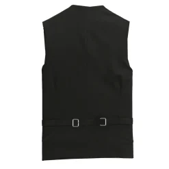 State and Liberty Athletic Fit Stretch Suit Vest - Black