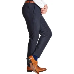 State and Liberty Athletic Fit Stretch Suit Pants - Heathered Midnight Navy