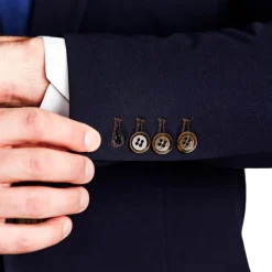 State and Liberty Athletic Fit Stretch Suit - Navy