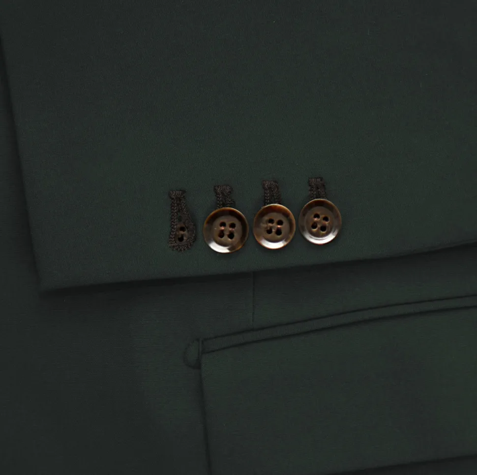 State and Liberty Athletic Fit Stretch Suit - Solid Hunter Green