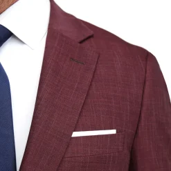 State and Liberty Athletic Fit Stretch Suit - Heathered Maroon