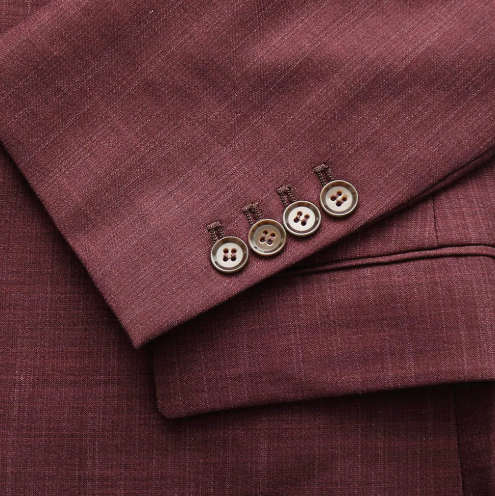 State and Liberty Athletic Fit Stretch Suit - Heathered Maroon