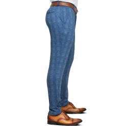 State and Liberty Athletic Fit Stretch Suit - Electric Blue Plaid