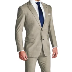 State and Liberty Athletic Fit Stretch Suit - Heathered Stone