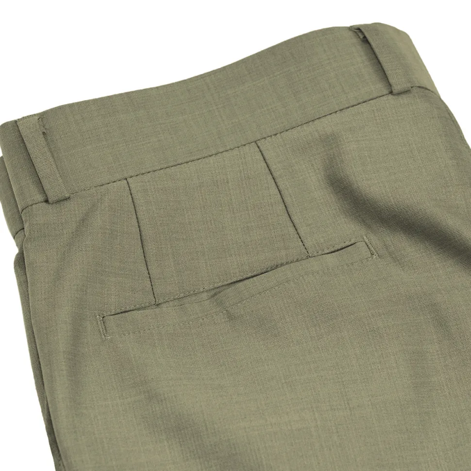 State and Liberty Athletic Fit Stretch Suit Pants - Heathered Olive
