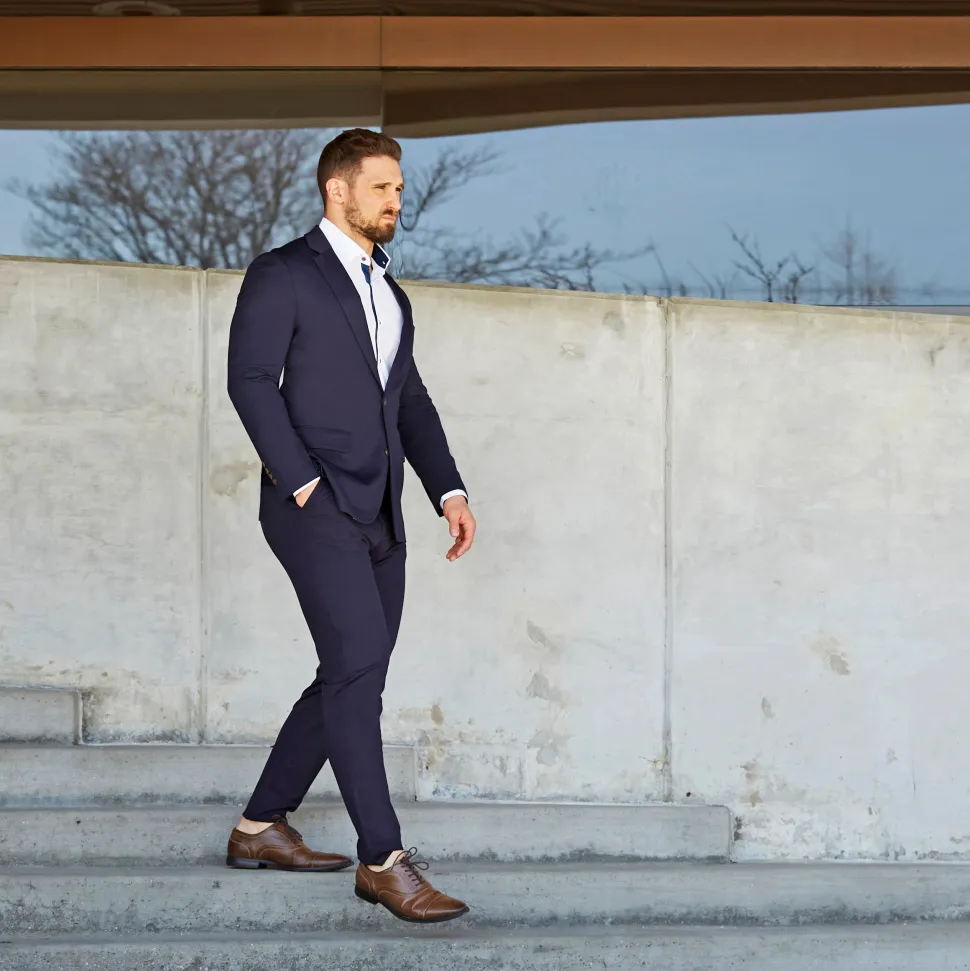 State and Liberty Athletic Fit Stretch Suit Pants -