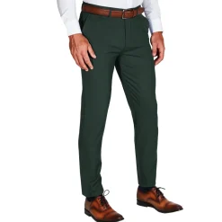 State and Liberty Athletic Fit Stretch Suit Pants - Solid Hunter Green