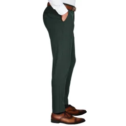 State and Liberty Athletic Fit Stretch Suit Pants - Solid Hunter Green
