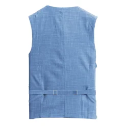 State and Liberty Athletic Fit Stretch Suit Vest - Heathered Light Blue