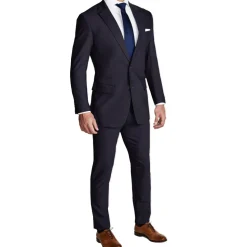 State and Liberty Athletic Fit Stretch Suit - Heathered Midnight Navy