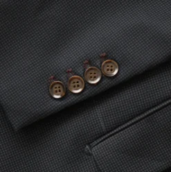 State and Liberty Athletic Fit Stretch Suit - Charcoal Microcheck