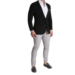 State and Liberty Athletic Fit Stretch Suit - Black