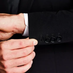 State and Liberty Athletic Fit Stretch Suit - Black