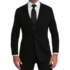 State and Liberty Athletic Fit Stretch Suit - Black