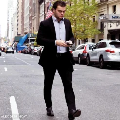 State and Liberty Athletic Fit Stretch Suit - Black