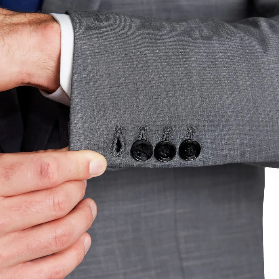 State and Liberty Athletic Fit Stretch Suit - Heathered Grey