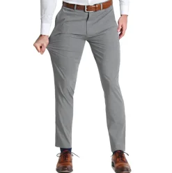 State and Liberty Athletic Fit Stretch Suit - Lightweight Heathered Smoked Grey