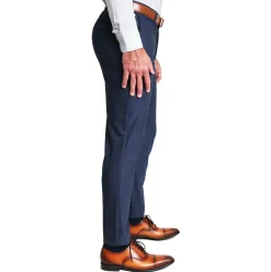 State and Liberty Athletic Fit Stretch Suit Pants - Heathered Navy