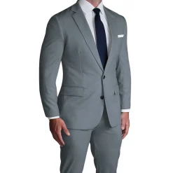 State and Liberty Athletic Fit Stretch Suit - Solid Dusty Sage