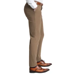 State and Liberty Athletic Fit Stretch Suit Pants - Heathered Cappuccino