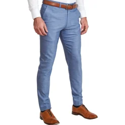 State and Liberty Athletic Fit Stretch Suit - Heathered Light Blue