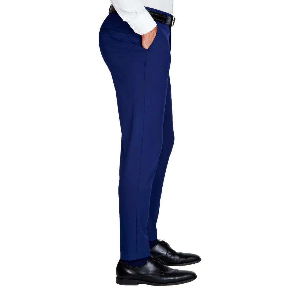 State and Liberty Athletic Fit Stretch Suit Pants - Solid Royal Blue