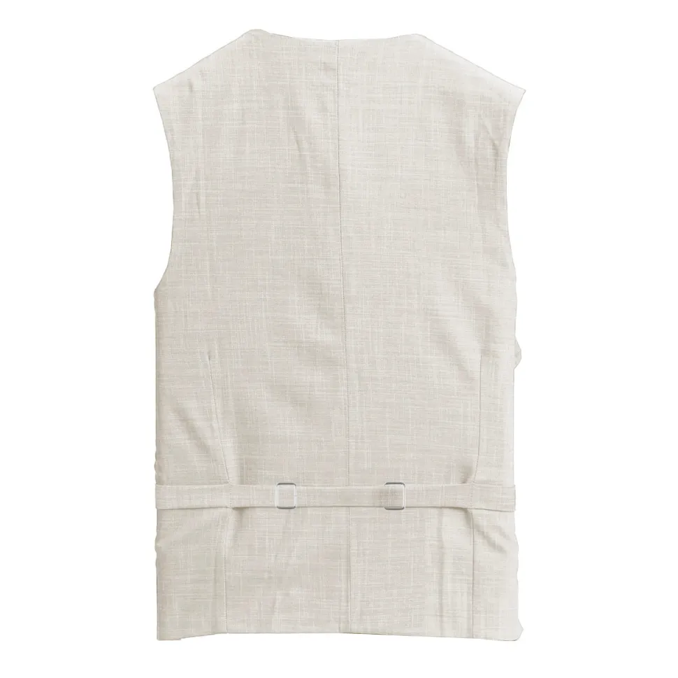 State and Liberty Athletic Fit Stretch Suit Vest - Lightweight Heathered Bamboo